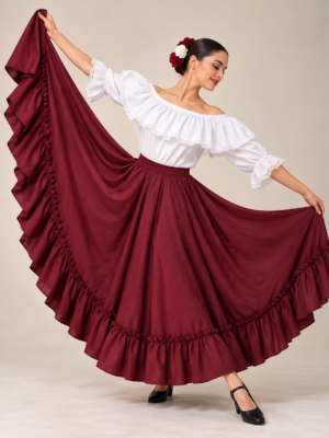 pollera-plato-zamba-bordo Pollera Plato Zamba Bordó